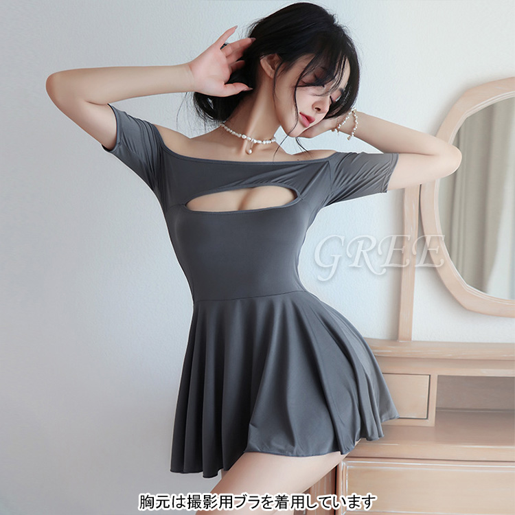 高伸縮 ベビードール セクシーランジェリー ワンピース 部屋着 レディース かわいい 可愛い ショーツセット エロい 過激 下着 ビスチェ 伸縮性ランジェリー | ブランド登録なし | 04