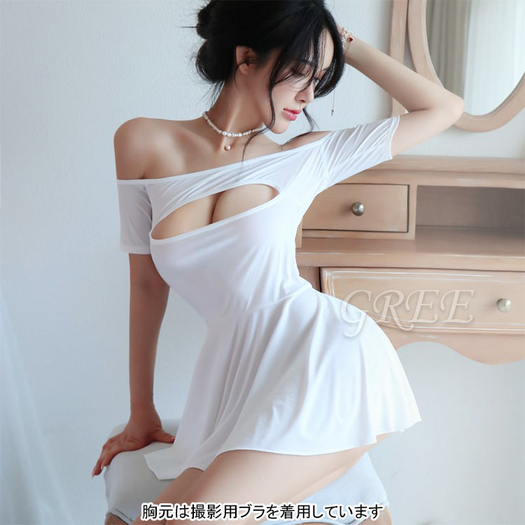 高伸縮 ベビードール セクシーランジェリー ワンピース 部屋着 レディース かわいい 可愛い ショーツセット エロい 過激 下着 ビスチェ 伸縮性ランジェリー | ブランド登録なし | 01