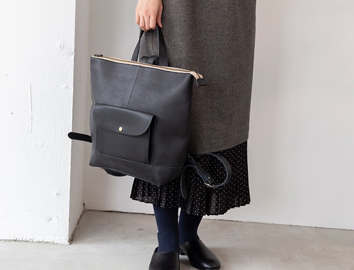 Kanmi. / リュック/レザー/CML 新品Kanmi/カンミ All story リュックサック 防水レザー