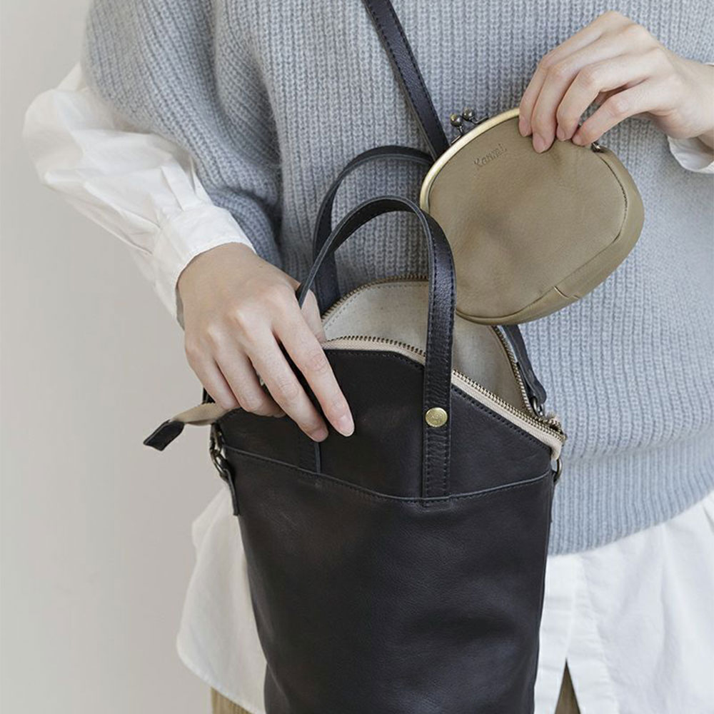 【美品】kanmi カンミ　トートバッグ　ショルダーバッグ　2way kanmi カップ トートショルダー B21-67 トートバッグ ショルダー