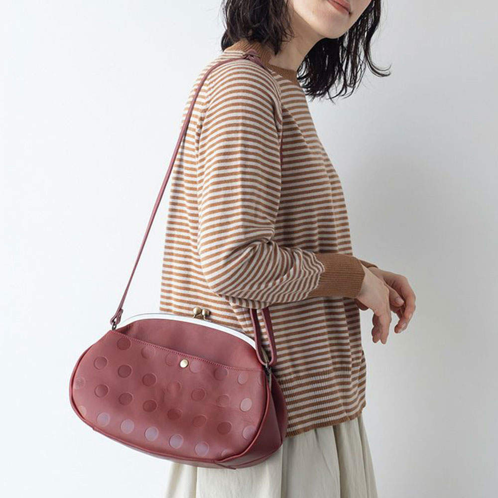 kanmi Kanmi. /カンミ キャンディ がま口ショルダーバッグ B23-94 水玉 