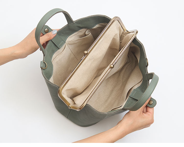 kanmi Kanmi./カンミ ミルフィーユ がま口 2WAYショルダーバッグ B24