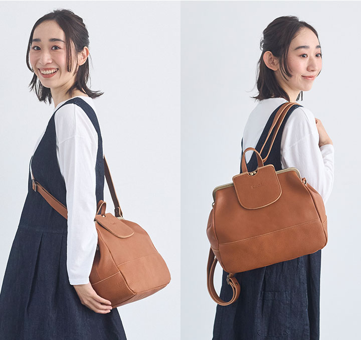 kanmi（カンミ） Kanmi./カンミ mukurino がま口 3WAYリュック B24-97