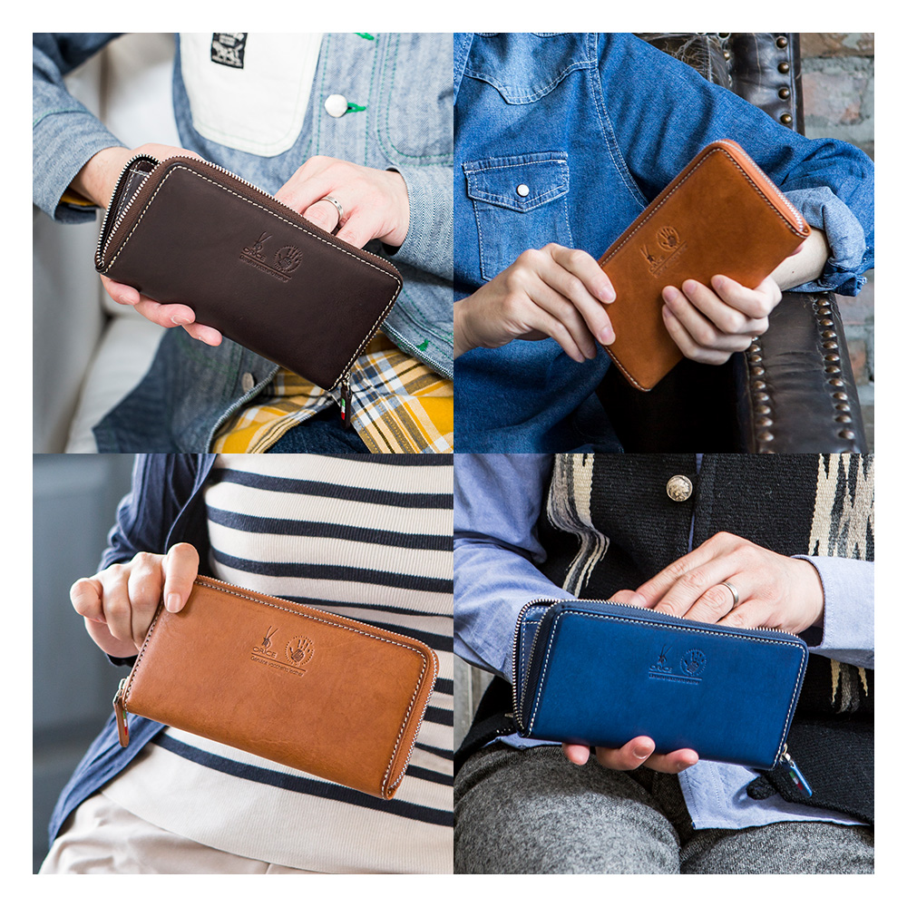 名入れ無料】オリーチェバケッタレザーミディウォレット/財布