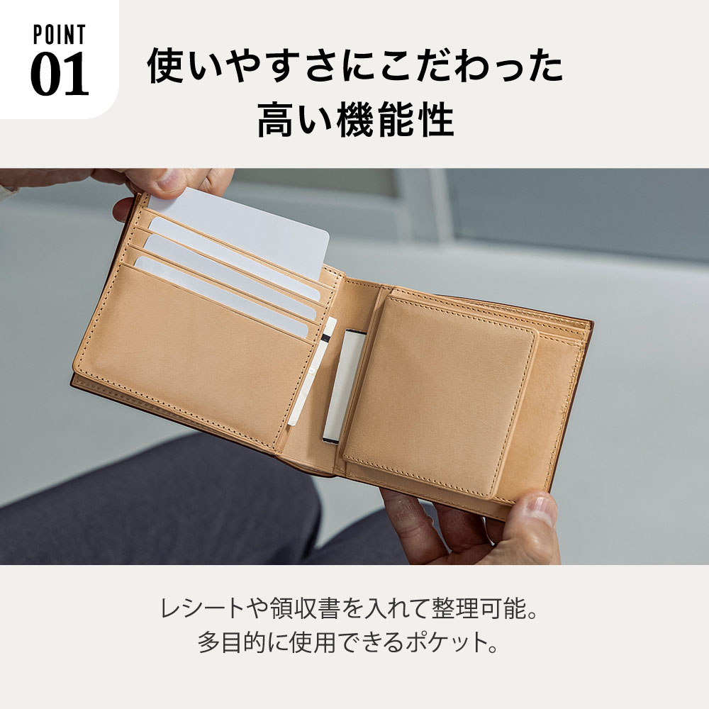 【激安アウトレット!】 HORSE FLYING 財布 コードバン ナチュラル 二つ折り メンズ Accessory