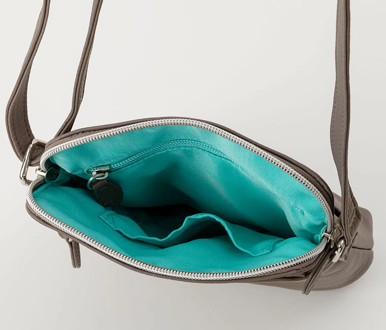 はっ水ナイロン×本革 ミニショルダーバッグ ショルダーバッグ