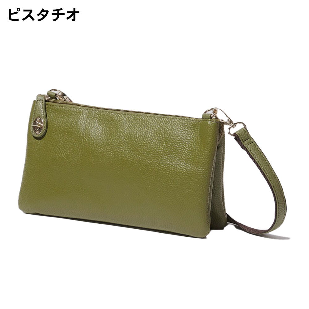 Chiocciola（キオッチョラ） 5層収納のレザー財布ショルダーバッグ