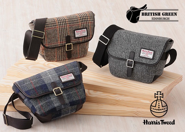 ハリスツイード]HARRIS TWEED メッセンジャーバッグ Harris Tweed