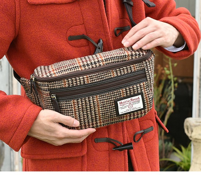 ハリスツイード]HARRIS TWEED 2WAY ウエストバッグ メンズ レディース