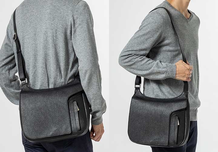 GIUDI（ジウディ） イタリア製 ソフトエンボスレザー ボディバッグ