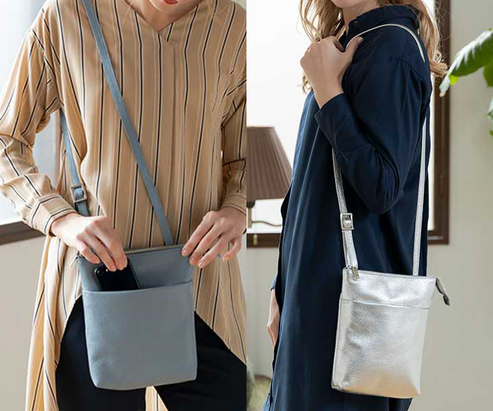 GIUDI（ジウディ） イタリア製 ショルダーバッグ 縦型 スリム