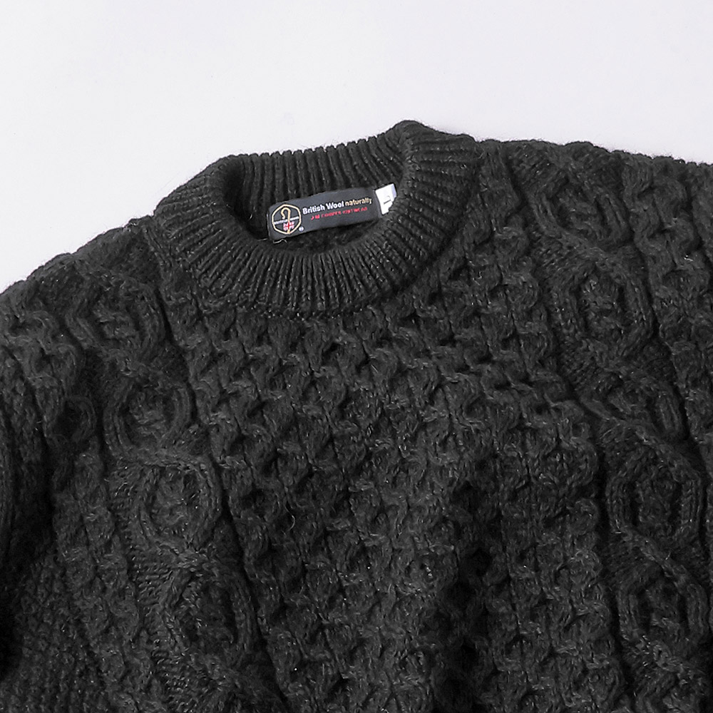セーター クルーネック ニット メンズ 英国製 フィッシャーマンズ 秋