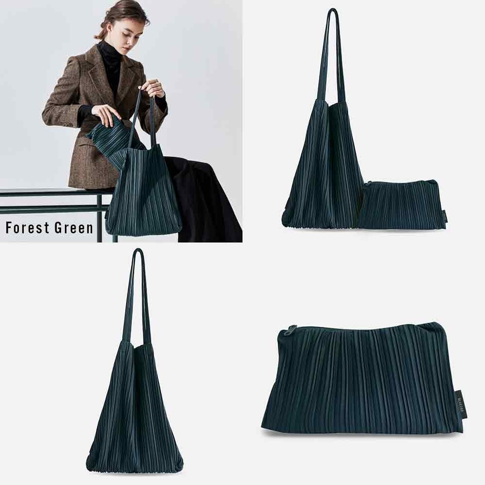 Each Bag トートバッグ プリーツバッグ ポーチ付き レディース 韓国 