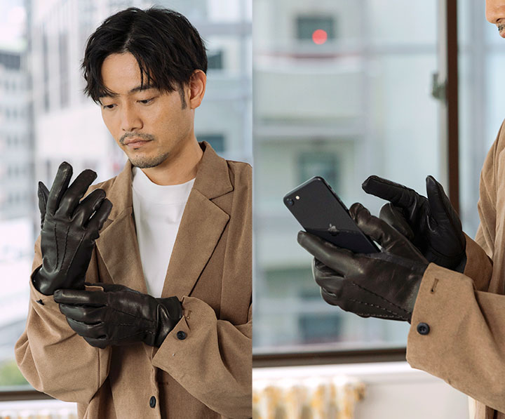 GLOVES（グローブス） MEN'S TOUCH LAMBSKIN イタリア製 メンズ