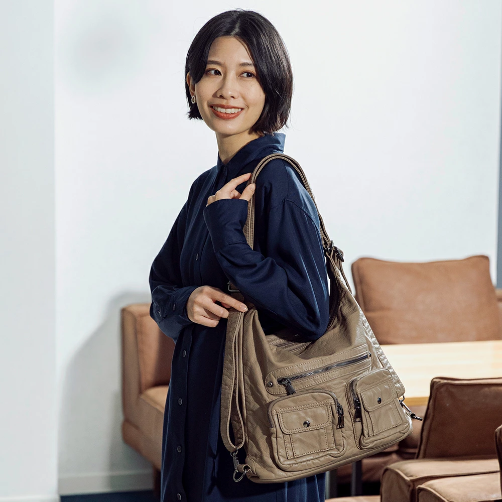 2wayバッグ ハンドバッグ リュックサック フェイクレザー レディース