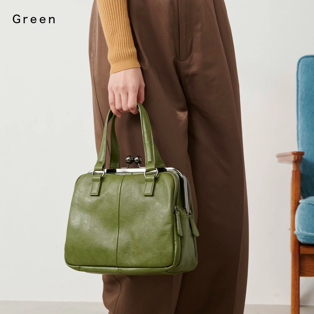 がま口バッグ ハンドバッグ ショルダーバッグ 2way フェイクレザー