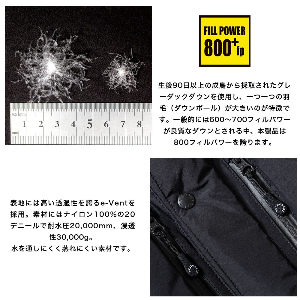 日本製 ダウンジャケット ダウンパーカー POLEWARDS ポールワーズ