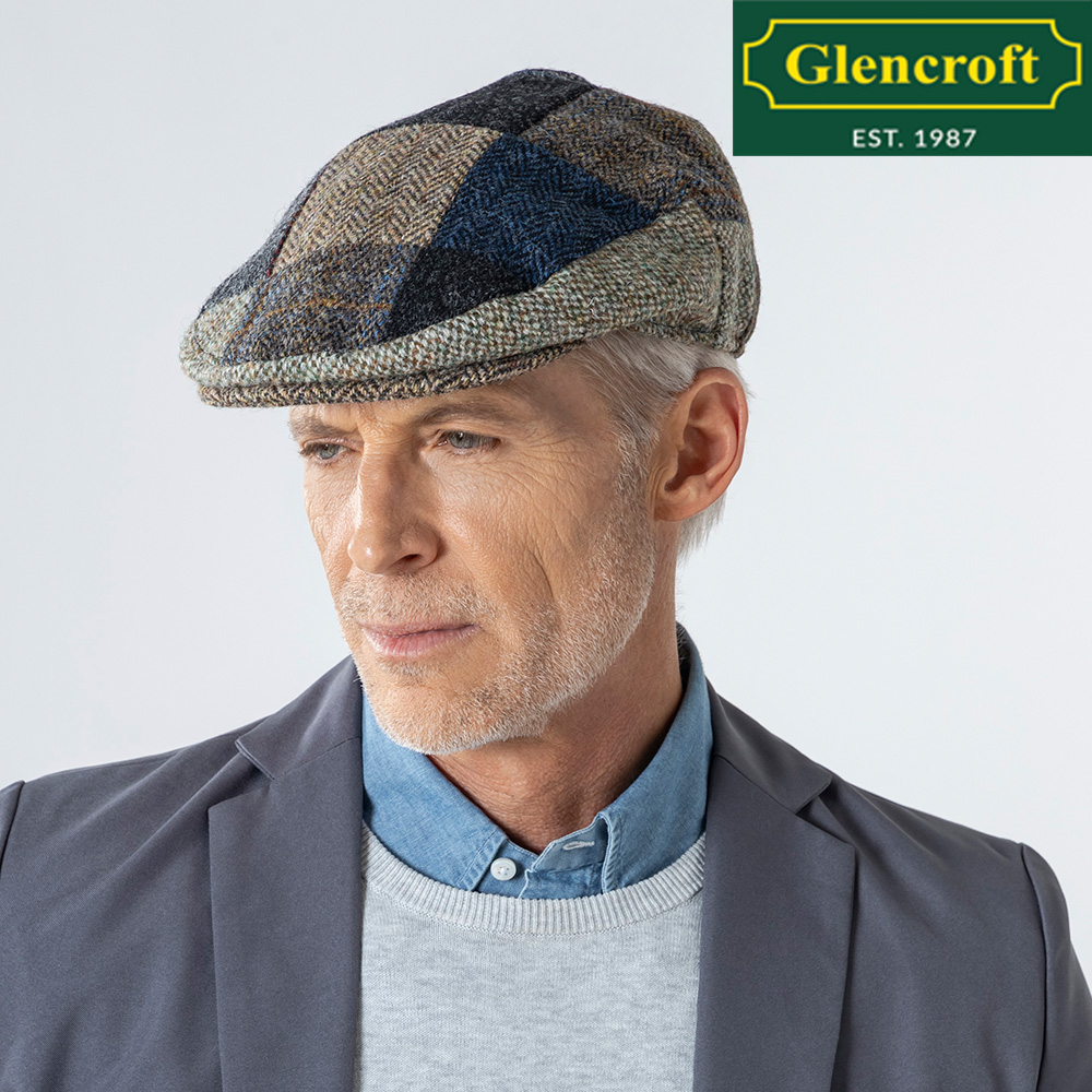 Glencroft 英国製 ハリスツイード ハンチングキャップ 帽子 男性