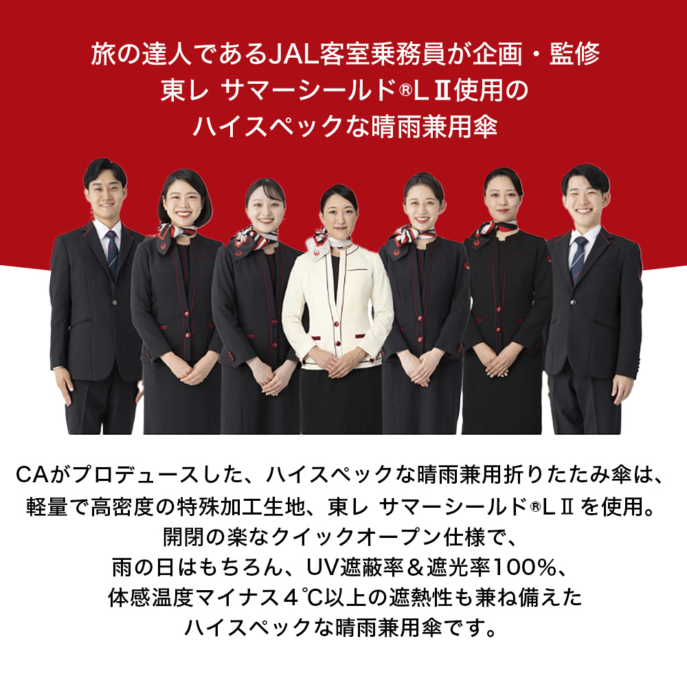CA企画限定モデル 日傘 東レ サマーシールド Lll 晴雨兼用 折り畳み傘 日傘 雨傘 JALオリジナル 男女兼用 メンズ レディース AURORA オーロラ 4225Kの画像