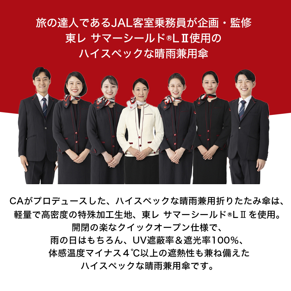 CA企画限定モデル 日傘 東レ サマーシールド Lll 晴雨兼用 折り畳み傘 日傘 雨傘 JALオリジナル 男女兼用 メンズ レディース AURORA オーロラ 4226Kの画像