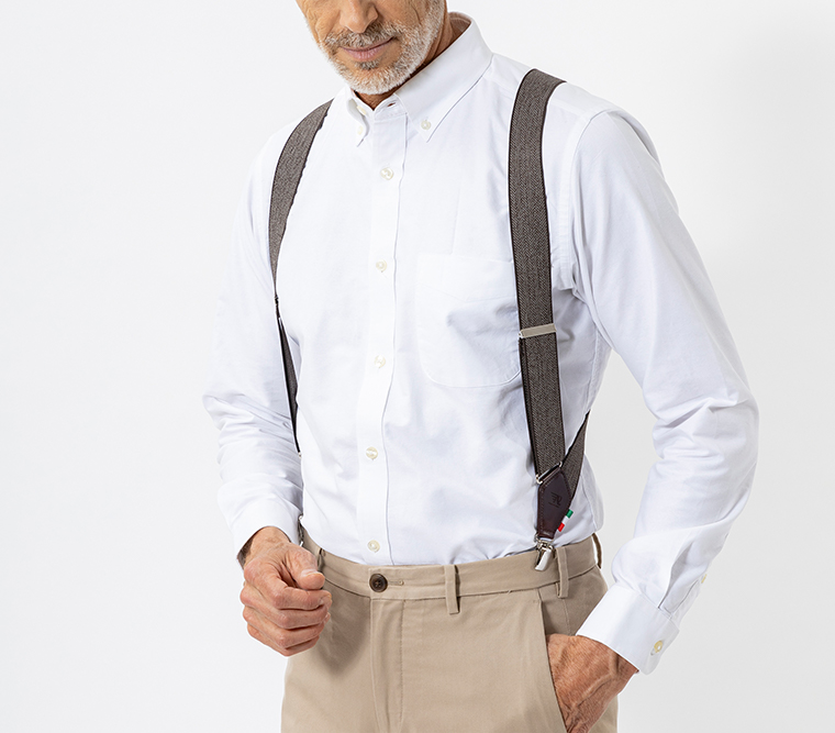 ALEN2 イタリア製ヘリンボーンサスペンダー[ALEN2 アレン2] [エックス