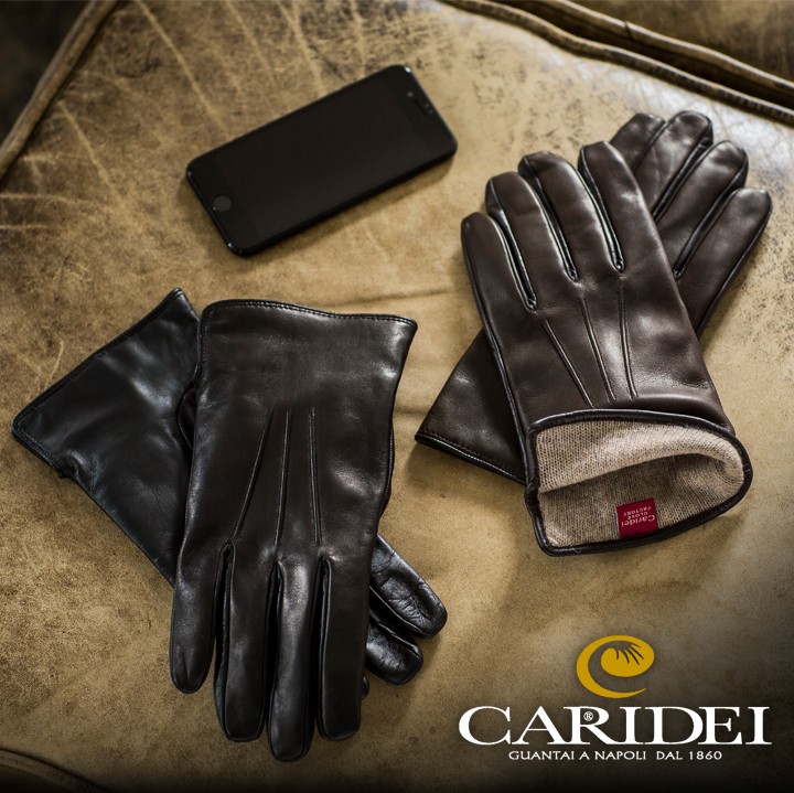 手袋 革 イタリア製 タッチパネル対応 レザーグローブ CARIDEI