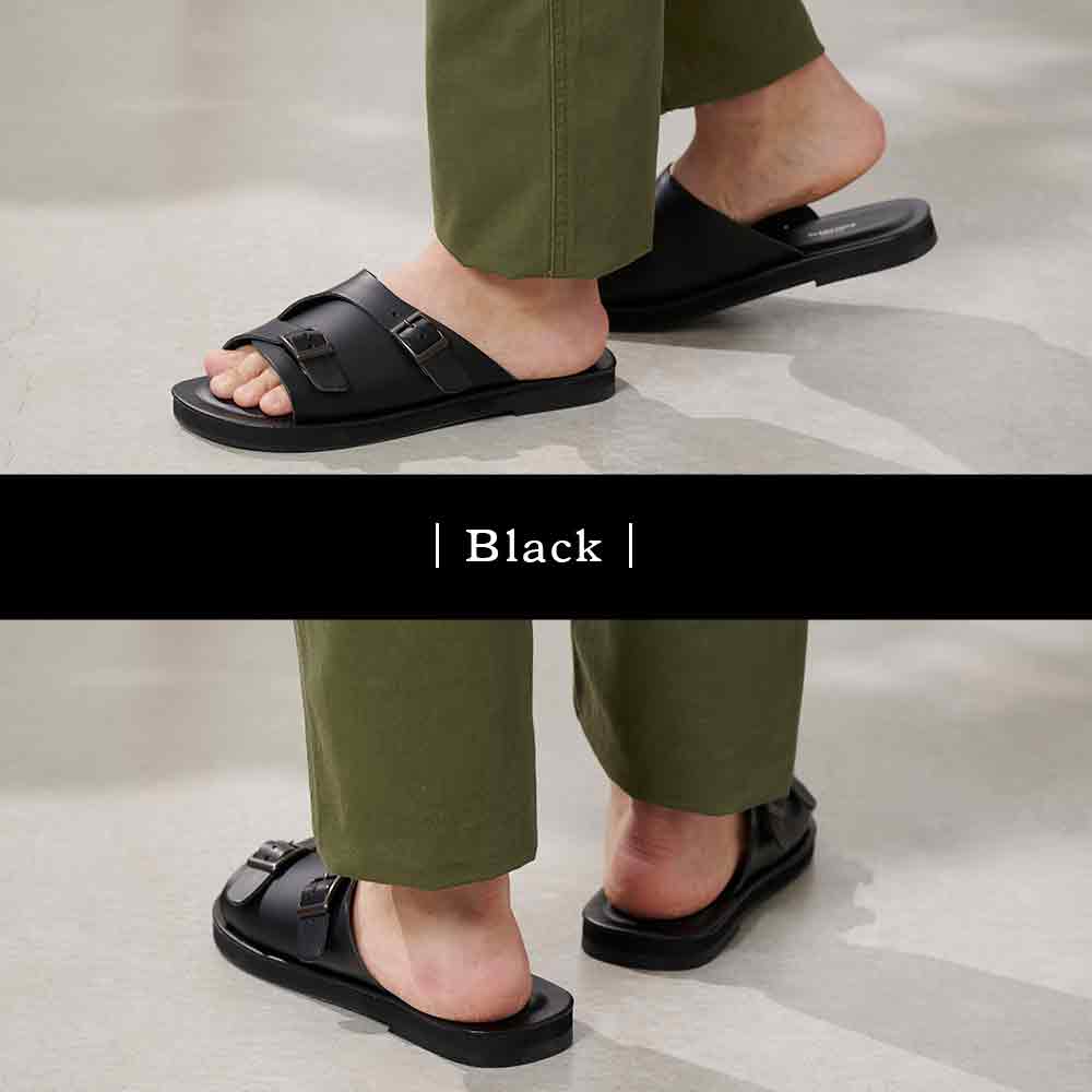 姫路レザー モンクストラップサンダル コンフォートサンダル 日本製 本