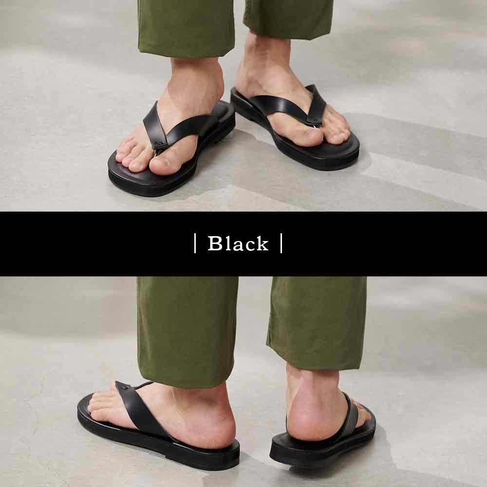 GLENCHECK 姫路レザー トングサンダル コンフォートサンダル