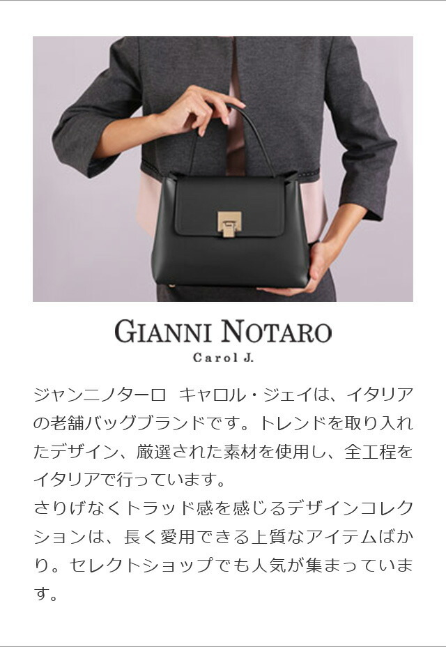 GIANNI NOTARO ジャンニノターロ 2way ハンドバッグ レディース レザー