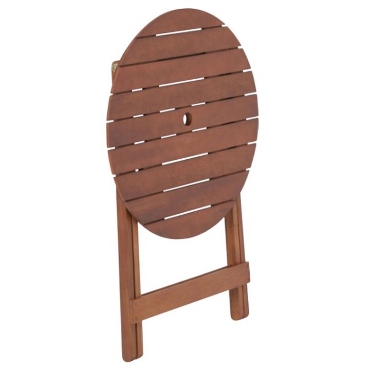 【ガーデンテーブルガーデンチェアガーデンファニチャーセットテーブル椅子木製≪3点セット≫ラウンドテーブル#GT92JP＆フォールディングチェア（肘付）＃GC92JP×2脚】 