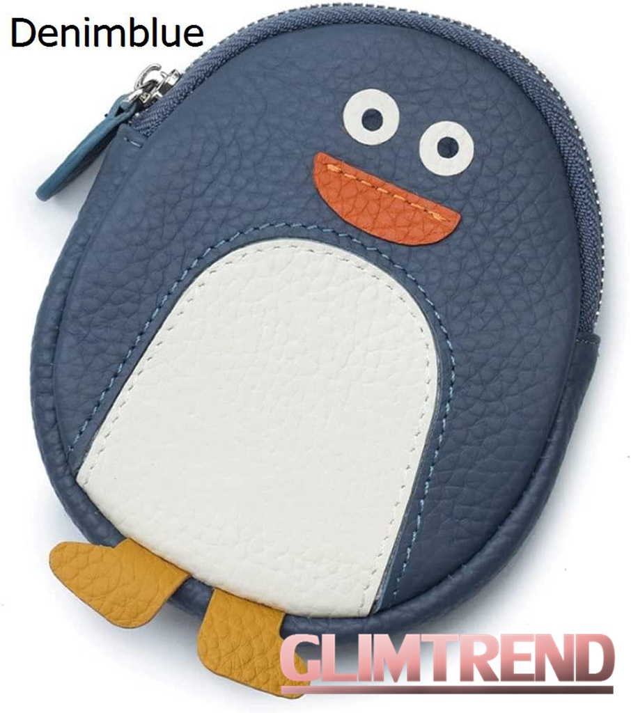 かわいい カード ホルダー 財布 レザー 漫画ペンギンジッパー カード ホルダー 携帯用 クレジット...