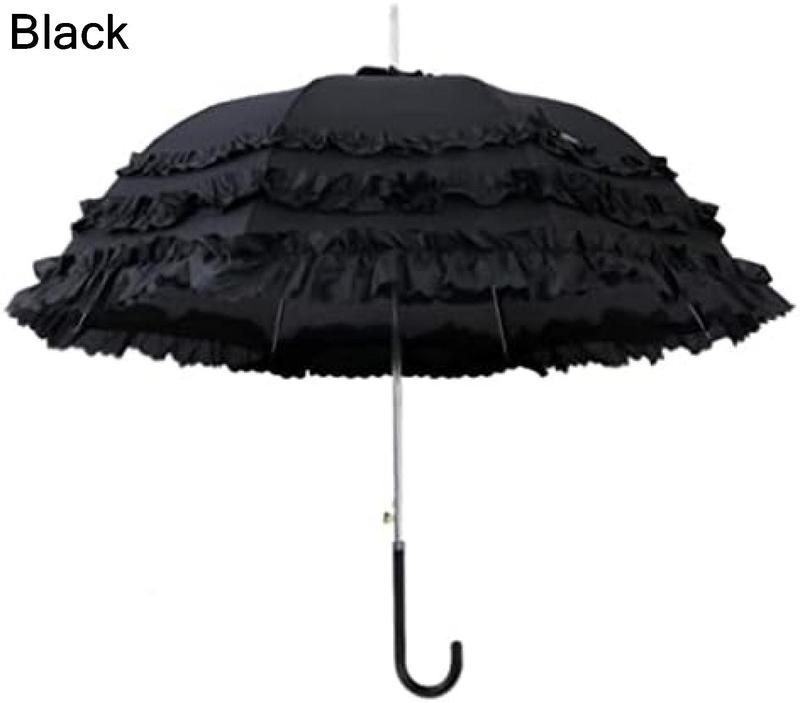 便利な傘 傘ヴィンテージウェディングブライダルスティック傘軽量女性文学小さな甘いプリンセスケイン傘 ...