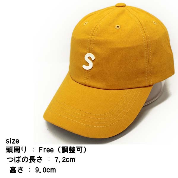 balobright Bロゴキャップ オレンジ ベースボールキャップ コットン イニシャル アメカジ 帽子 メンズ CAP
