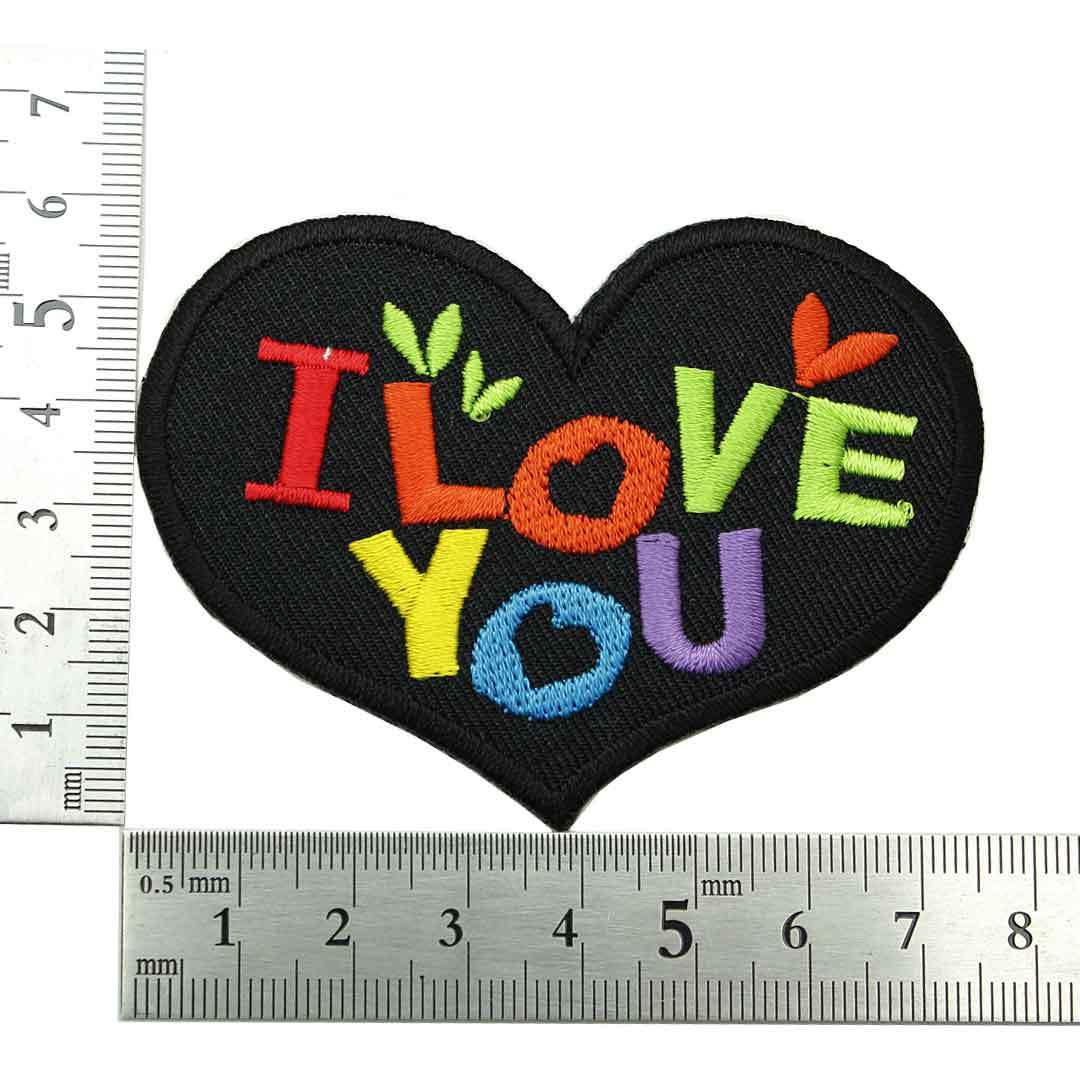 ワッペン アイロン I LOVE YOu ハート アップリケ わっぺん wappen