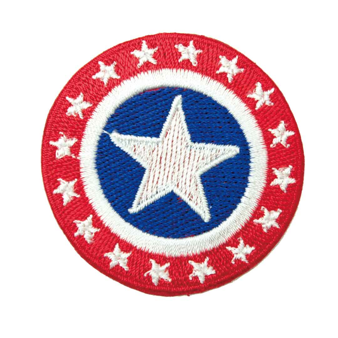 ワッペン アイロン STAR レッド 星 スター マーク デザイン アップリケ