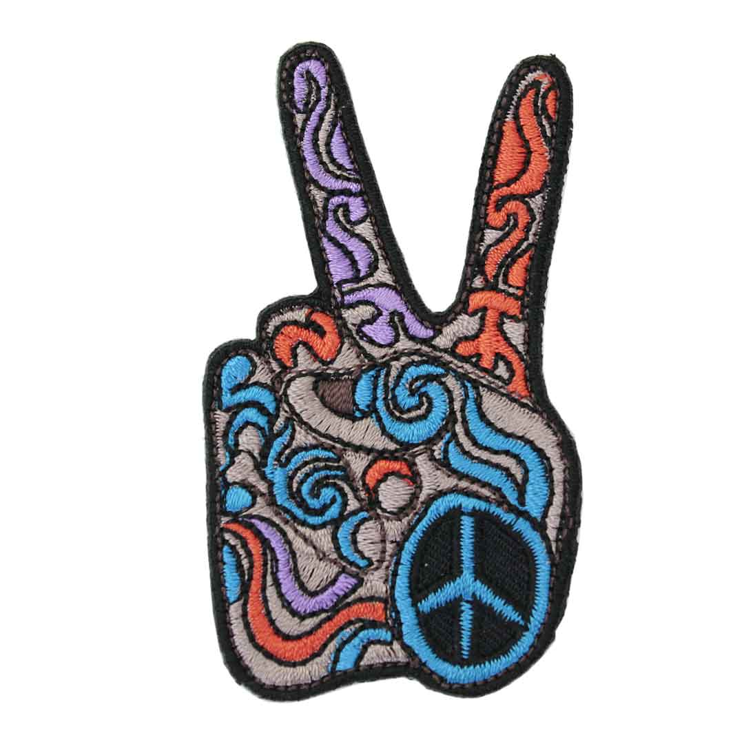 ワッペン アイロン PEACE ピース マーク 平和 サイケ アジアン
