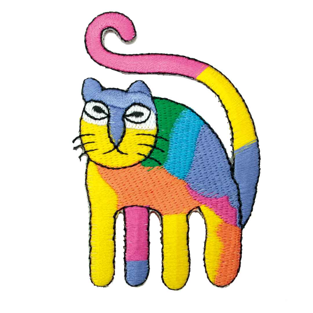 ワッペン アイロン ネコ 猫 CAT 動物 カラフル アート キャラクター アップリケ わっぺん wappen アイロンで簡単貼り付け  :wa0423:GlobalMarket - 通販 - Yahoo!ショッピング