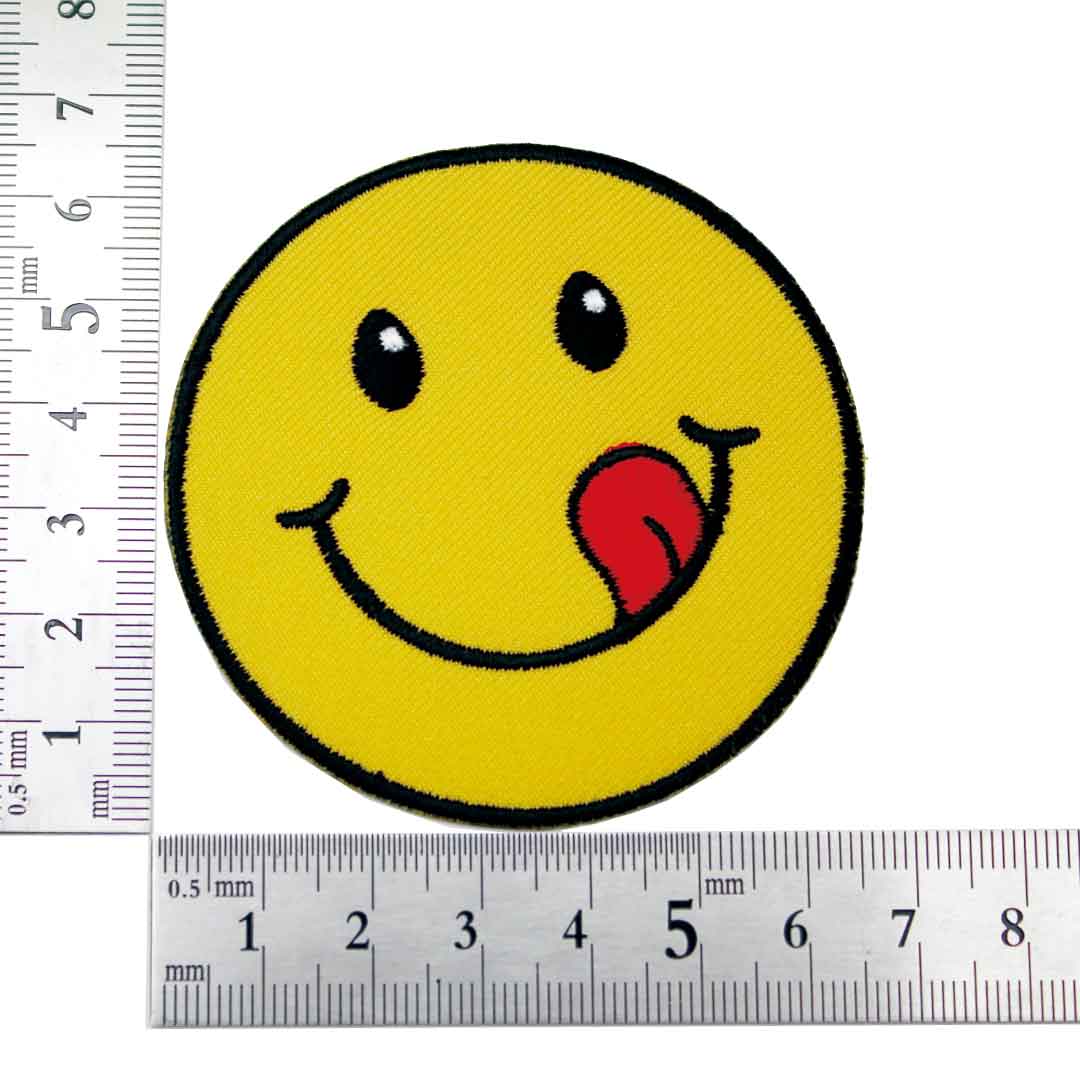 ワッペン アイロン にこちゃん スマイル ベー イエロー