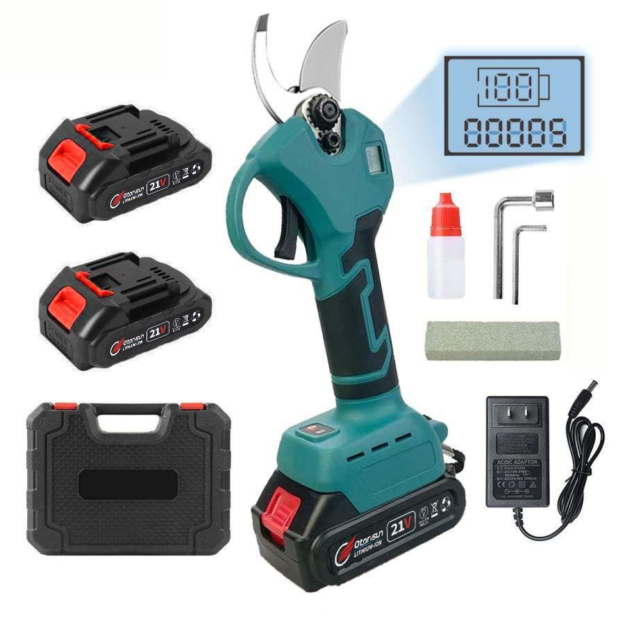 2025 剪定ばさみ 充電式 高枝切り マキタ バッテリー互換 200cm延長ポール 電動剪定ハサミ ブラシレスモーター 枝切り 軽量 電池残量表示 果樹用 家庭用 女性用 |  | 02