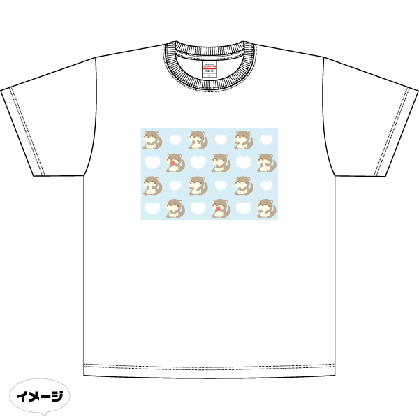 かわいいかわうそTシャツ　カワウソ推しの貴方に