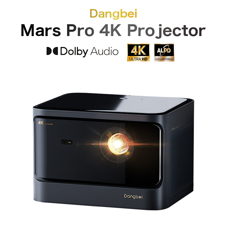 Dangbei Mars Pro 4k 家庭用 プロジェクター 3200ANSI ルーメン ホームシアター HDR10対応 10W スピーカー  Dolby オーディオ テレビ TV 省エネ ヒカキン HIKAKIN