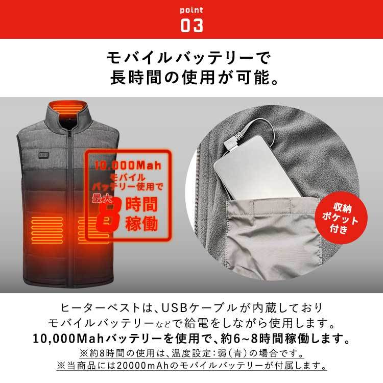 20000mAh,ヒーターベスト,ヒーター,4枚内蔵,電熱ベスト,ヒートベスト,アウトドア,防寒着,ベスト,USB,バイクウェア,男女兼用,手洗い,チョッキ,登山,電気ベスト,釣り