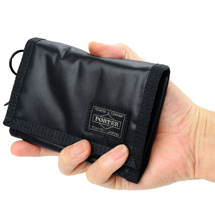 送料無料！　ほぼ未使用品　PORTER ポーター　コンパクト財布　ブラック PORTER ポーター カプセル ウォレット 555-06439 吉田カバン