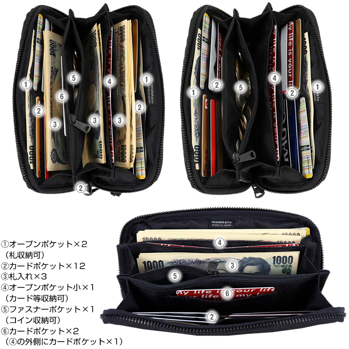 吉田カバン　ポーター長財布 PORTER ポーター リフト ロングウォレット 822-16106 吉田カバン
