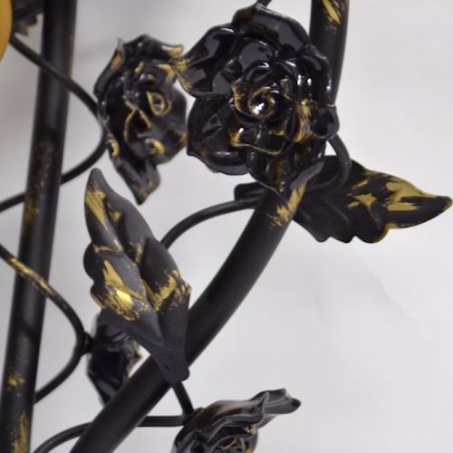 テーブルランプ アールヌーボー調 フラワーシェープ ガラスシェード