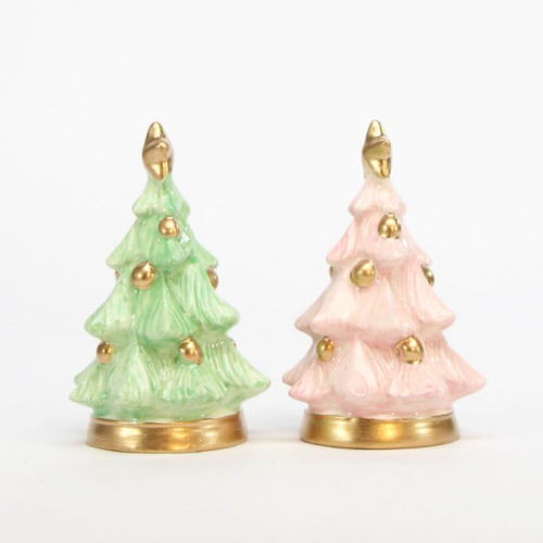 塩コショウ入れ クリスマスツリー ソルト＆ペッパー パステルカラー