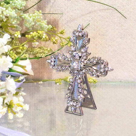 十字架 ミニ置物 クリスタル ビクトリアン クロスB : グロリアス