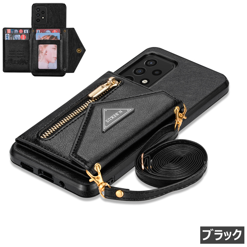 ショルダー iPhone 14 Pro ケース  iPhone 13   スマホケース iPhone13 アイフォン13  斜め掛け アイフォン 可愛い SE2 カード入れ ファスナー スマホ｜glossy｜04