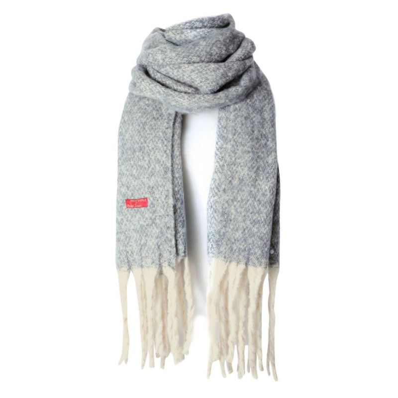 マフラー メンズ レディース 大判 ストール 防寒 暖かい 秋冬 | ブランド登録なし | 01