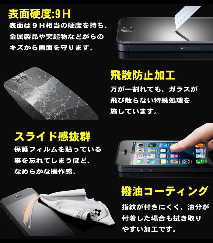 iPhone5 5S 5C SE第一世代 強化ガラス 艶なし マットタイプ フィルム